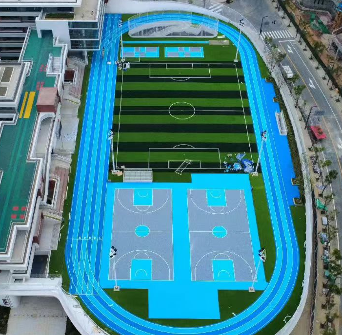 长沙市混合型塑胶跑道足球场人造草坪 - 一站式服务